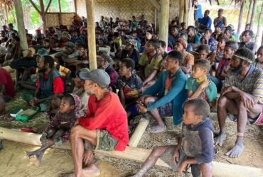 People listening intently to Bible lessons